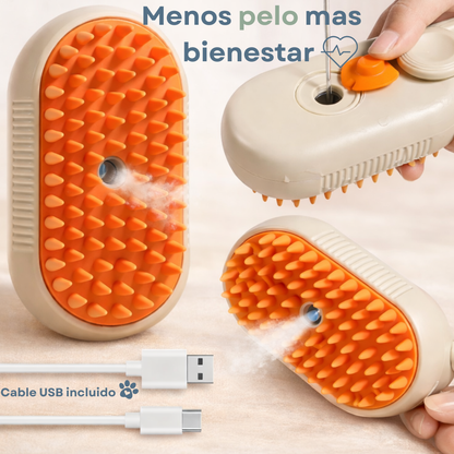BrumaPet™ Cepillo Relajante con Vapor