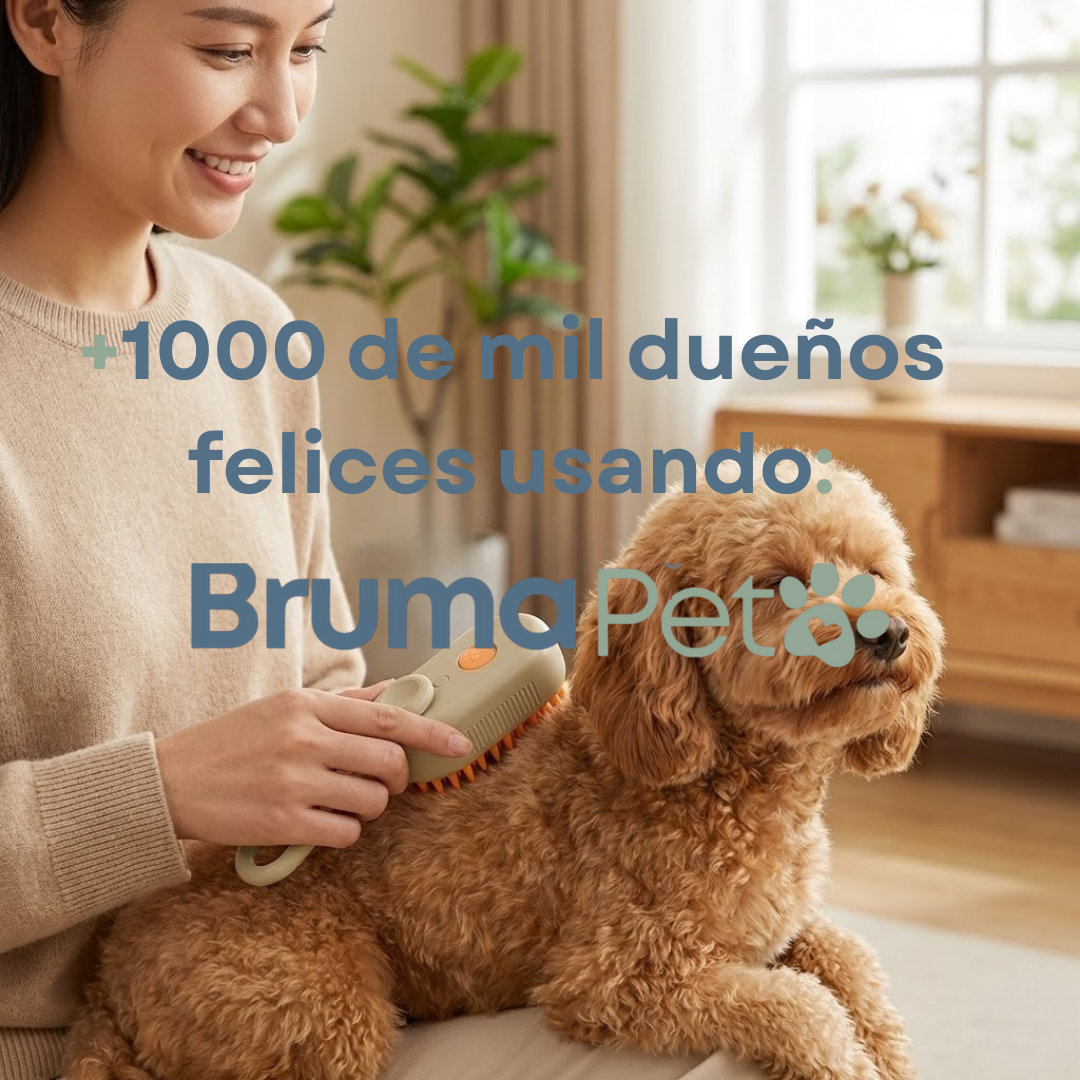 BrumaPet™ Cepillo Relajante con Vapor