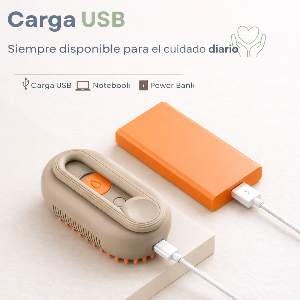 BrumaPet™ Cepillo Relajante con Vapor