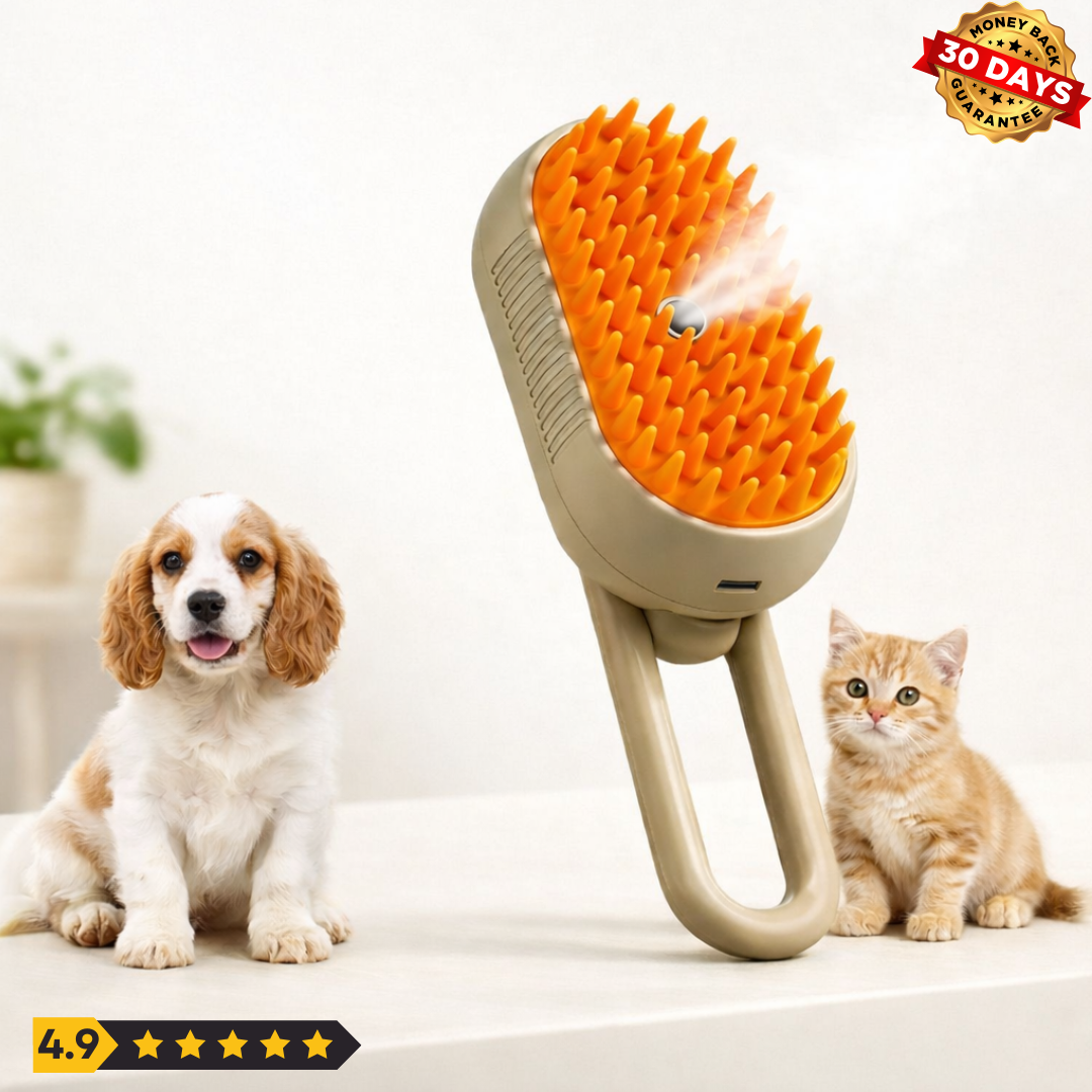 BrumaPet™ Cepillo Relajante con Vapor